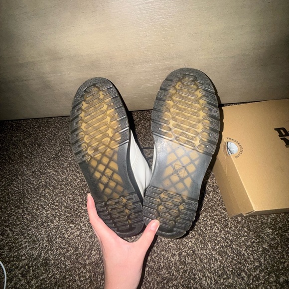 Dr. Martens White Boots with Black Soles - Picture 4 of 9